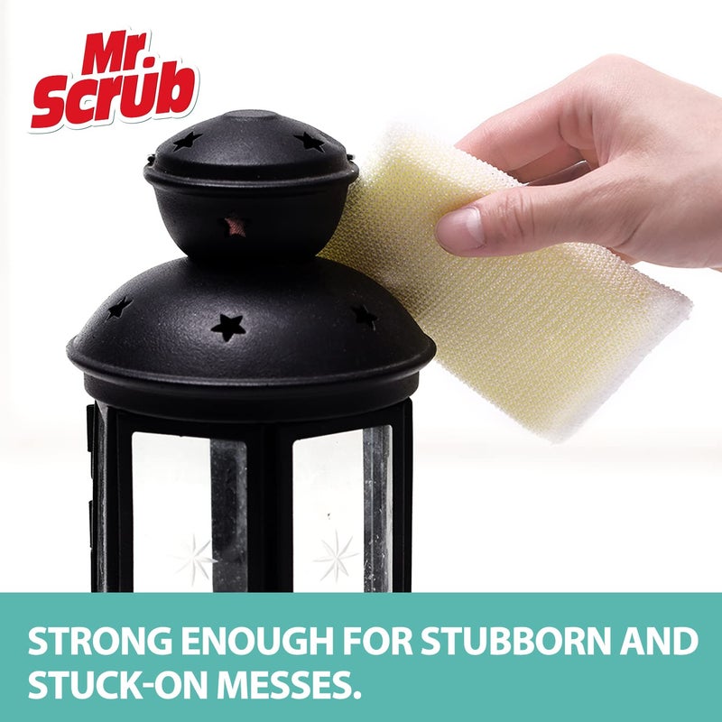 MR. SCRUB 24 Pads All-Purpose Sponges Kitchen, Non Scratch Dish Sponge for Washing Dishes Cleaning Kitchen, Premium Kitchen Scrub Sponge and Scrubbers Cleaning Pads, Ideal for Kitchen, Bathroom, Mr. Scrub - Image 4